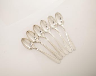 ART DECO Cutlery Cilquin Tea Spoons Silver-plate - Belgium - 1910s Set of 6