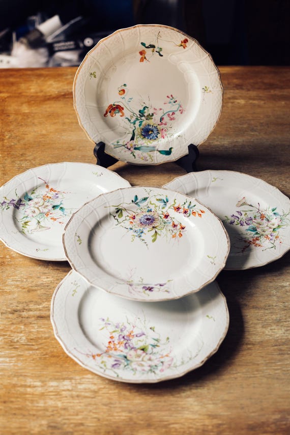 Faience Fine / Antique Plate フランスアンティーク Faience Plate