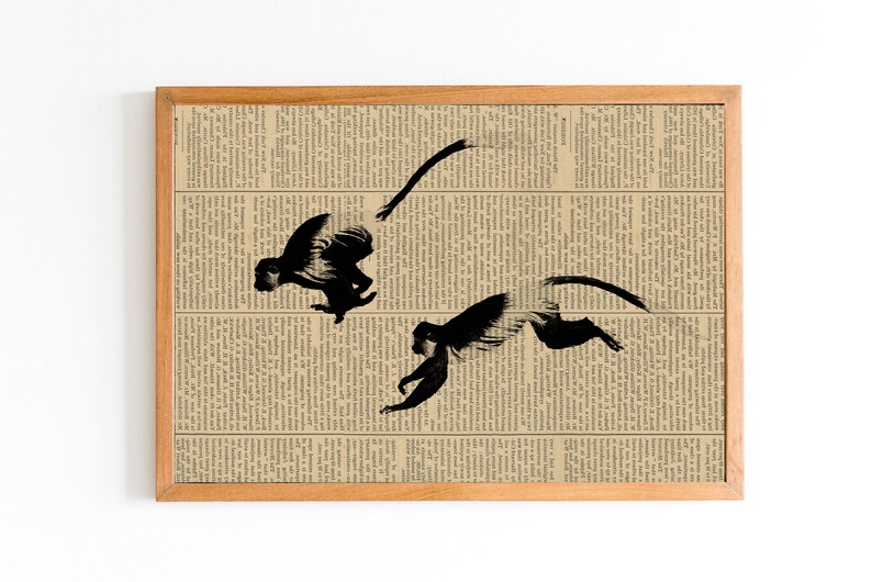 Colobus guereza monkey digital printable retro poster