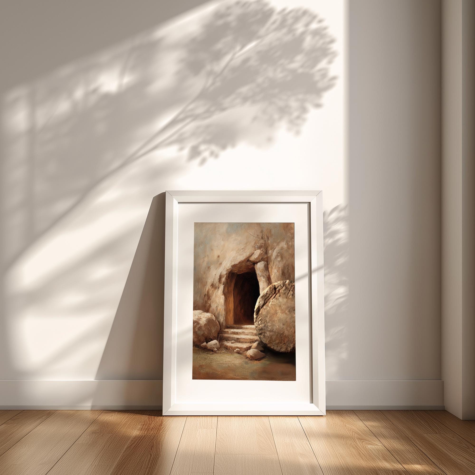 Empty Tomb Christian Art Print, Resurrection Jesus Easter Artwork ...
