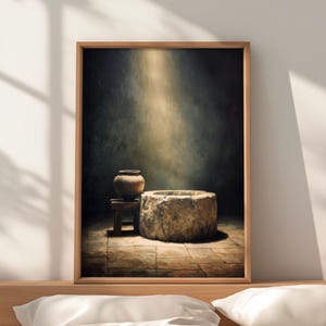 Well of Living Water Print, Christian Biblical Poster, Scripture Faith Art