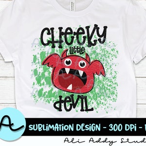 Cheeky Little Devil Sublimation Design, PNG Digital Download