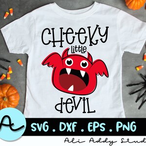 Cheeky Little Devil SVG, pliki do cięcia na Halloween, Halloween, upiorny, dzieci svg, Cricut, sylwetka, projekty sublimacji