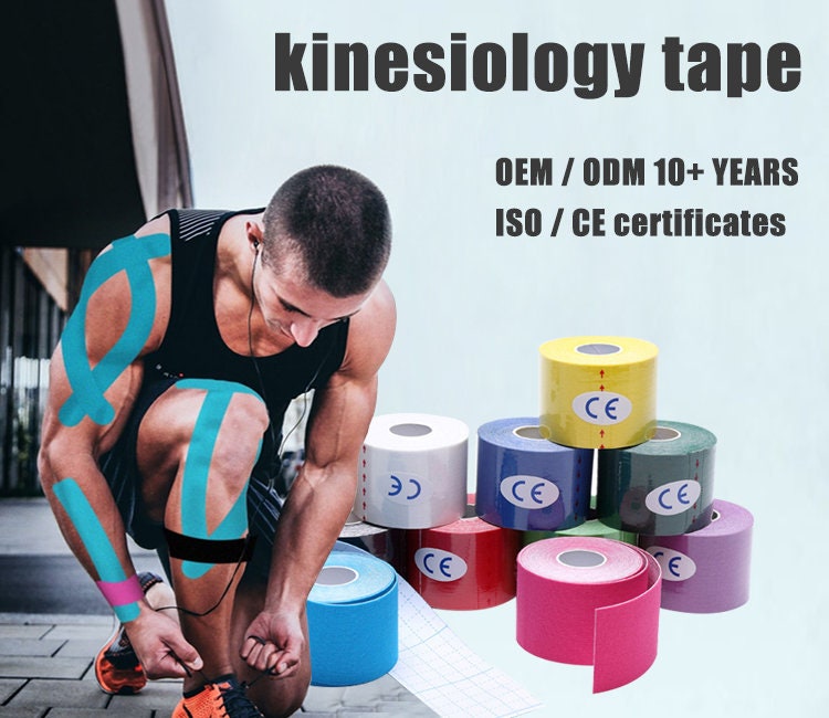 Kinesiology Tape 16.5ft Uncut K Tape Rolls 4 Pack Athletic Tape Waterproof  Sp