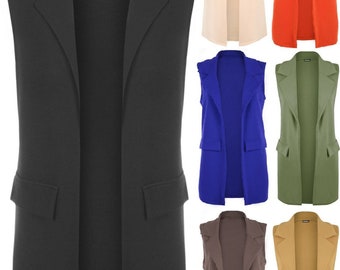 plus size sleeveless jacket