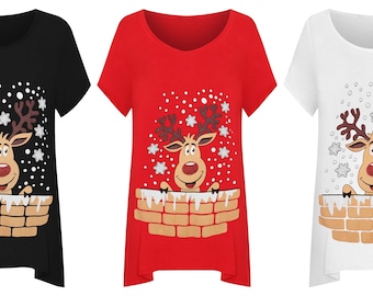 christmas tunics plus size