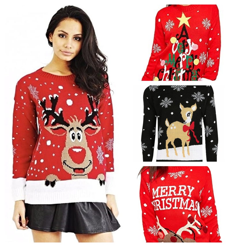 Unisex Ladies Mens Christmas Xmas Reindeer Santa Rudolph Tree - Etsy UK