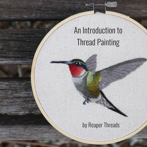 An Introduction to Thread Painting | Ruby-Throated Hummingbird