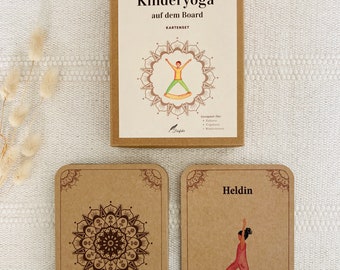 Jeu de cartes « Yoga pour enfants sur la planche », yoga bancal, yoga sur la planche d'équilibre, yoga avec les enfants, idée cadeau, motricité, jeux de yoga, motricité