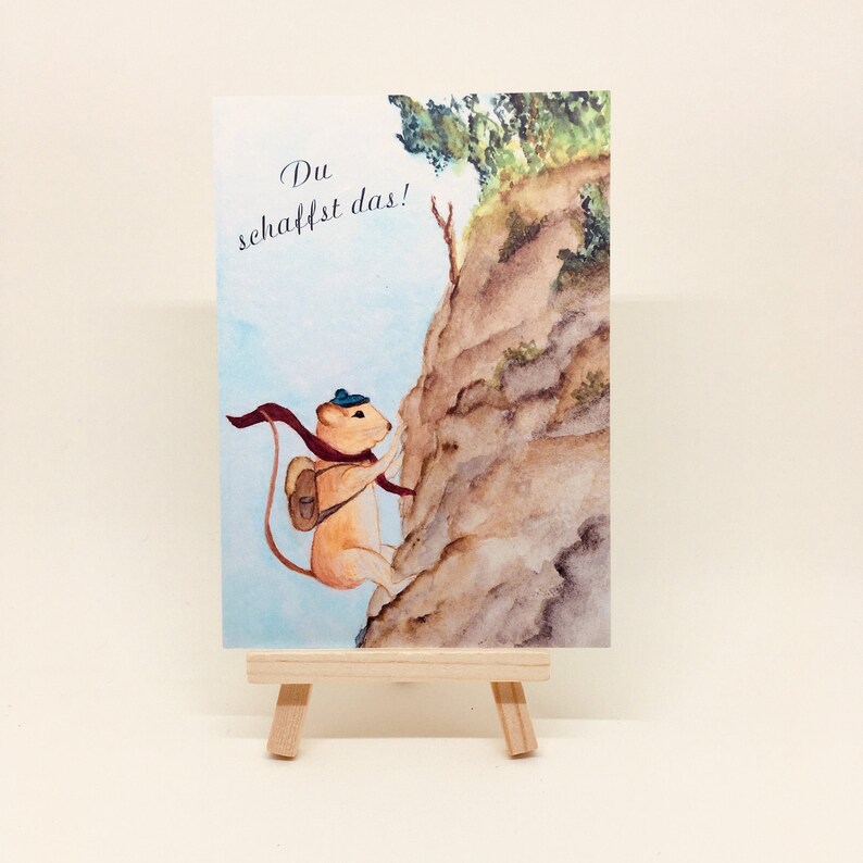 Postkarte/Mutmach-Karte Du schaffst das | Etsy
