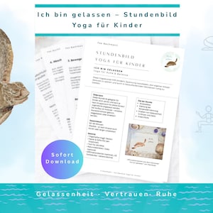 Lektionsplan för barns yoga i PDF-format | Jag är lugn – frid och stillhet | Turtle Yoga Story | Åldrar 6–10 | Direkt nedladdning