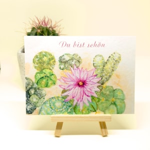 Postkarte "Du bist schön" - Liebevolle Botschaft - Grußkarte - Kunstdruck