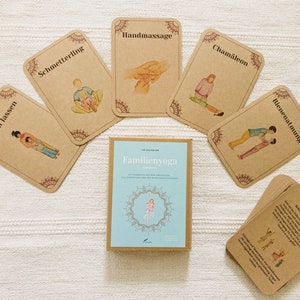 Familieyogakaartenset, kinderyoga, Thaise kinderyoga, bewegingseducatie, ontspanningseducatie, yogaspellen