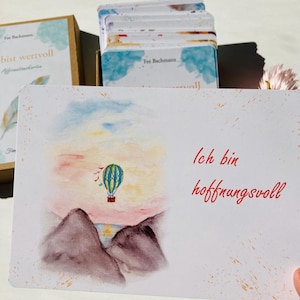 33 Affirmationskarten für Kinder und Erwachsene, Selbstfürsorge, Achtsamkeit, Mut-Mach-Karten, Yogaspiele