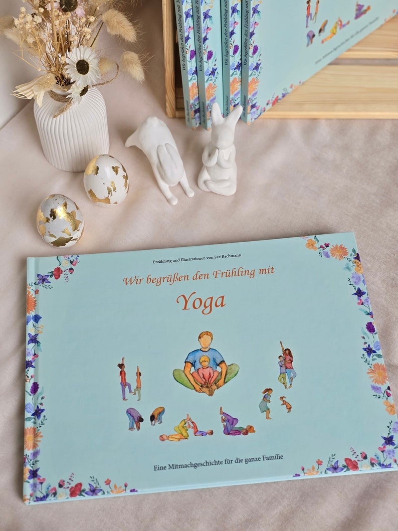 Yogaboek Wij verwelkomen de lente met yoga familieyogaboek, activiteitenboek, kinderboek, lenteboek, voor yogadocenten en opleiders afbeelding 1