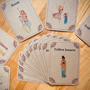 Family yoga card set, children's yoga, Thai children's yoga, movement education, relaxation education, yoga games image 7