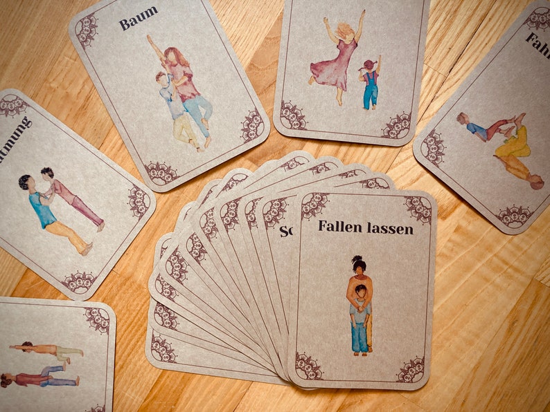 Family yoga card set, children's yoga, Thai children's yoga, movement education, relaxation education, yoga games image 7