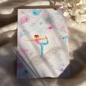 Grußkarte "die Tänzerin/der Tänzer", Yoga, Tanz, Yoga, Asanas, Natarajasana, Grußkarte