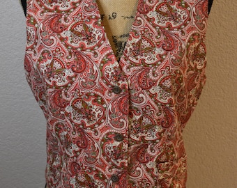 Vintage women's paisley vest