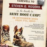 Goodbye Sign Army Army Farewell Decoration Printable: Boot Camp Party Sign - Go With Love ...