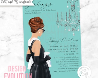 Breakfast at Tiffany's Bridal Shower Invitation (Digital Download)