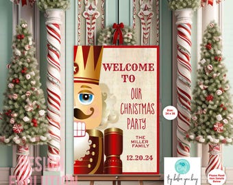 Nutcracker Christmas Party Welcome Sign (24x36) Digital Download
