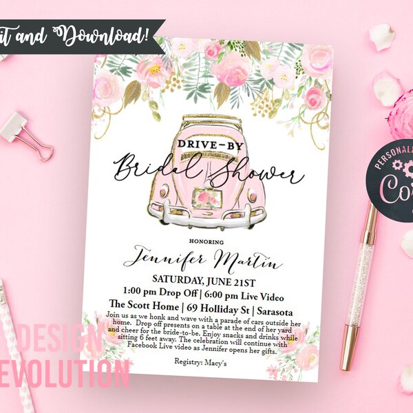 Drive Through Bridal Shower Etsy