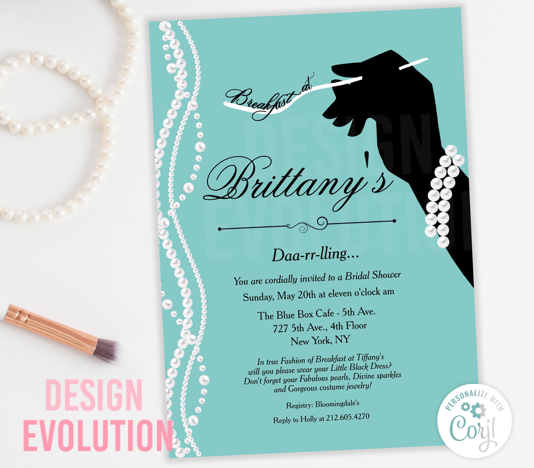 TRY THE DEMO Breakfast at Little Black Dress Theme Bride and 