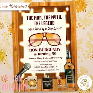ANY EVENT - Funny Humor Retro 70&#39;s 70s 1970s Vintage Male Milestone Birthday 40th 50th 60th Bachelor The Man The Myth The Legend