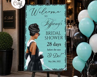Breakfast at Tiffany's Bridal Shower Welcome Sign (24x36) (Digital Download)