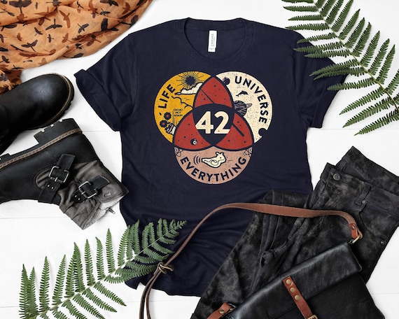 42 Answer to Life Universe and Everything T-Shirt
