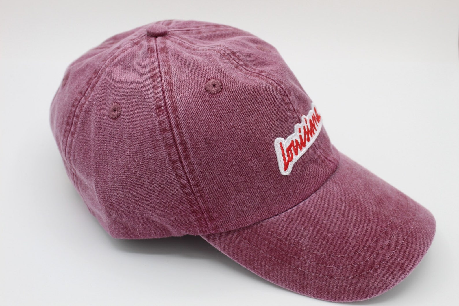 Louisiana Plate Dad Hat Burgundy Etsy