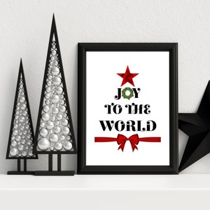 Joy to the World Christmas Holiday Printable. Delightful Christmas Wall Art and Holiday Home Decor. Instant Download. Print today!