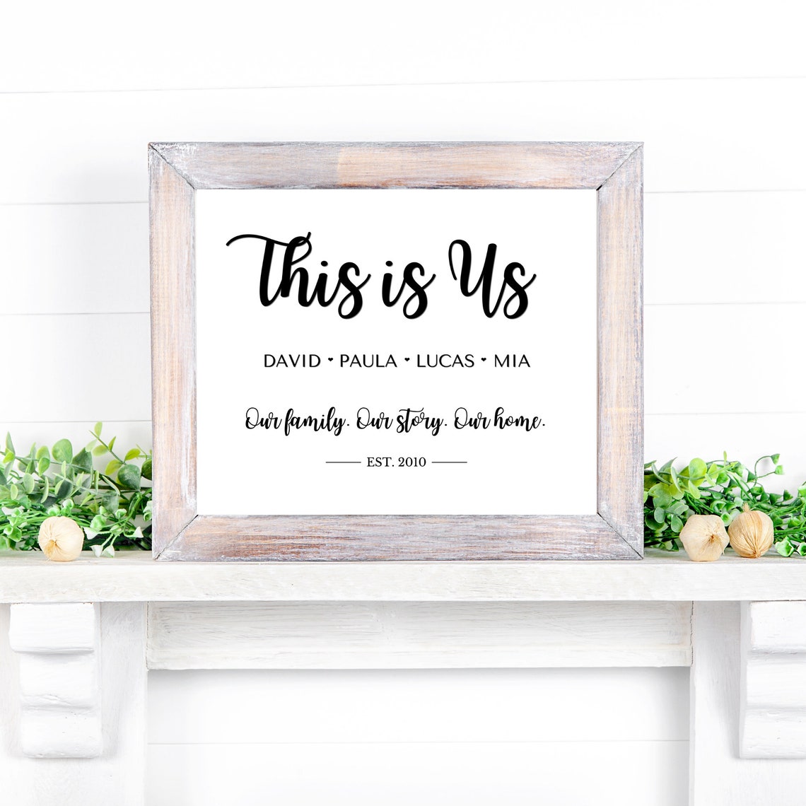 This is Us Personalized Name Sign and Printable Gift Etsy
