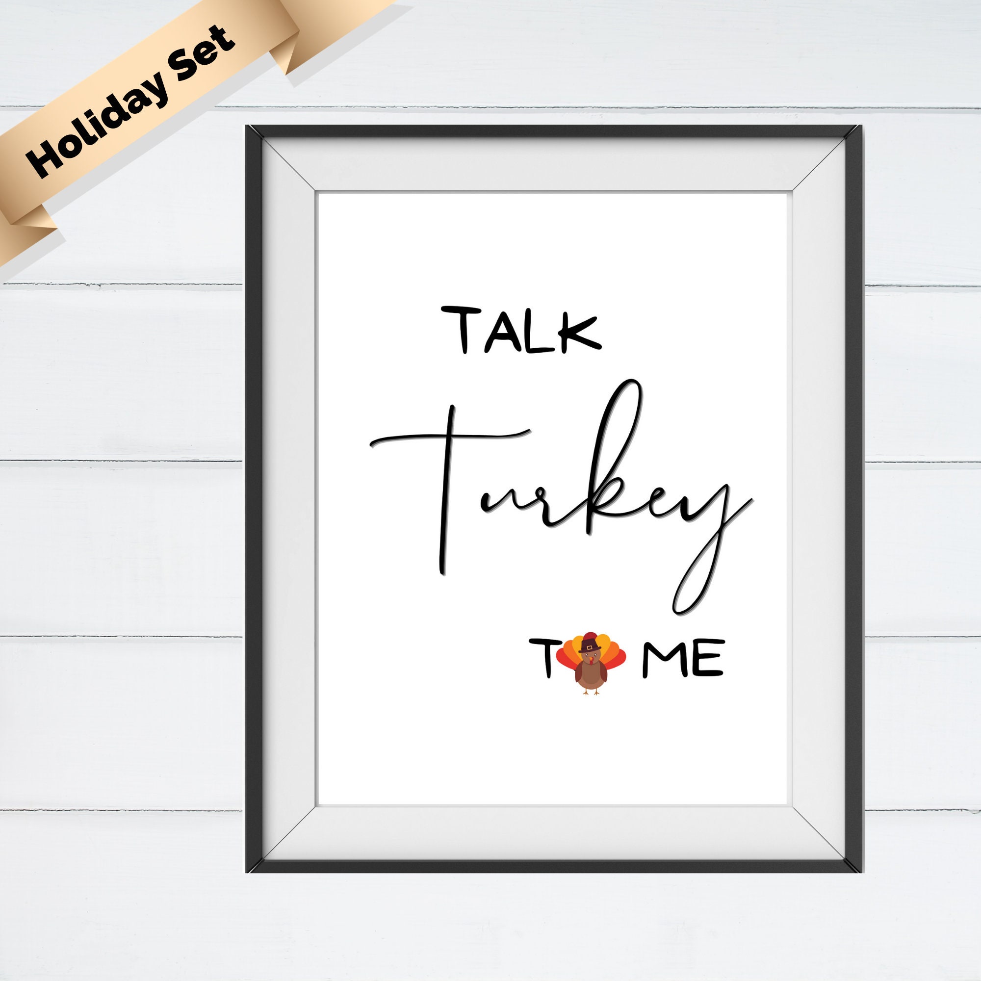 Thanksgiving Holiday Set of 4 Prints, Autumn Wall Decor or Gift for the ...