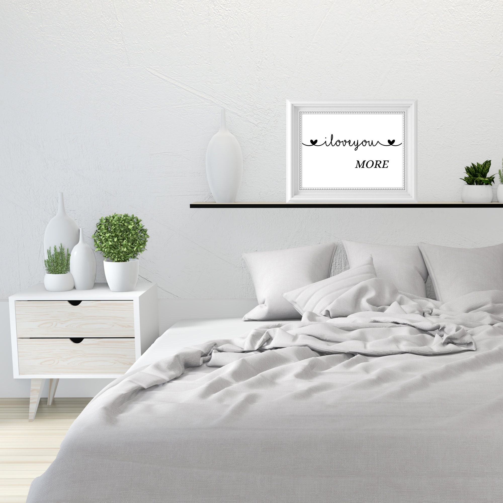 I Love You More Romantic Printable, Valentine's Gift, Wedding Day Gift ...