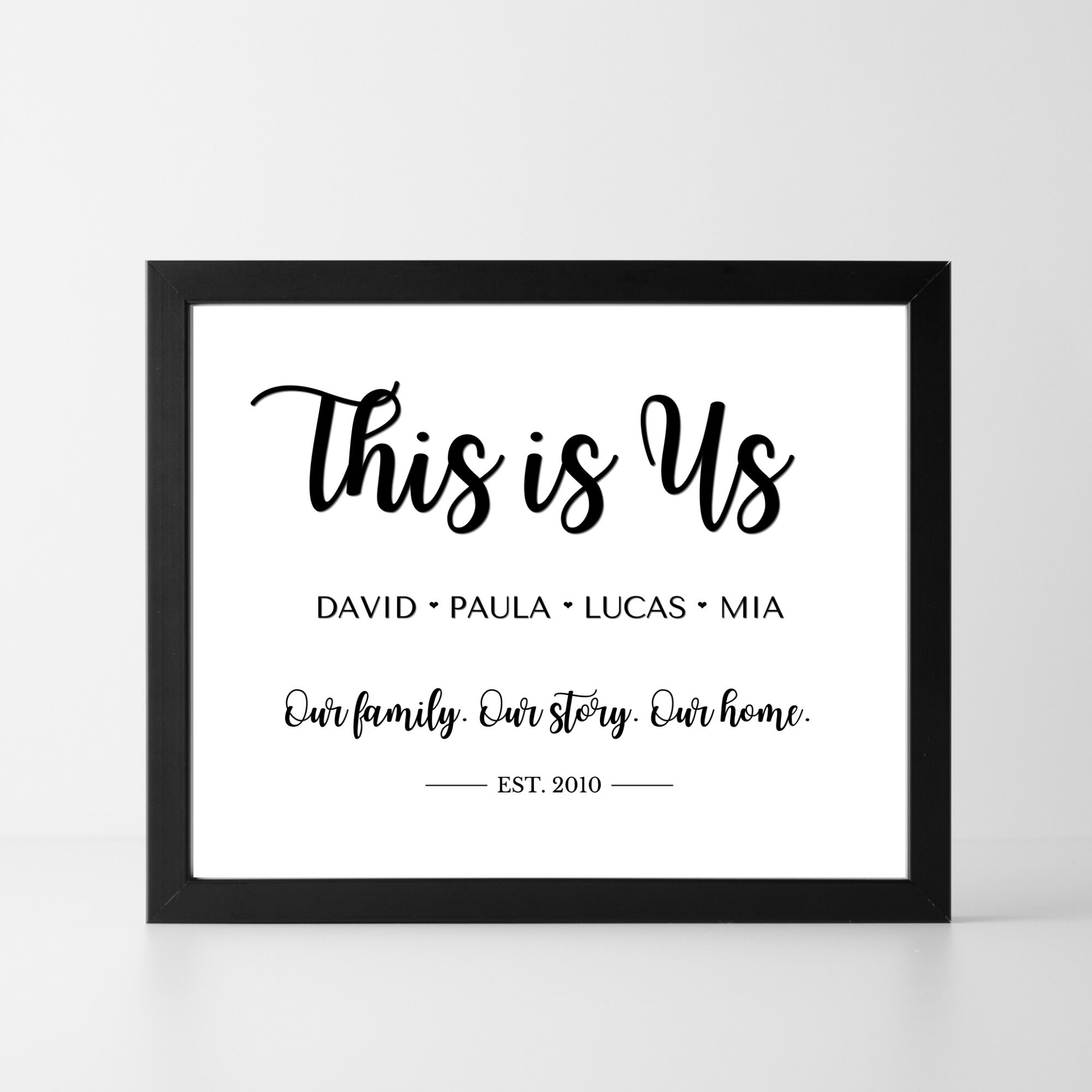 This is Us Personalized Name Sign and Printable Gift Etsy