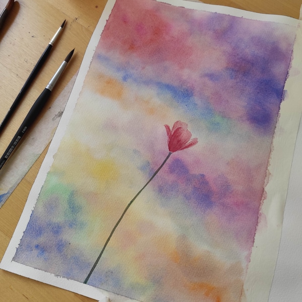 Original watercolor - flower scents