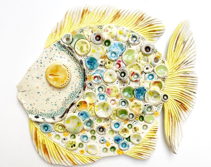 Ceramic Fish Wall Decoration Wall Hanging Fish Sea Gift Etsy