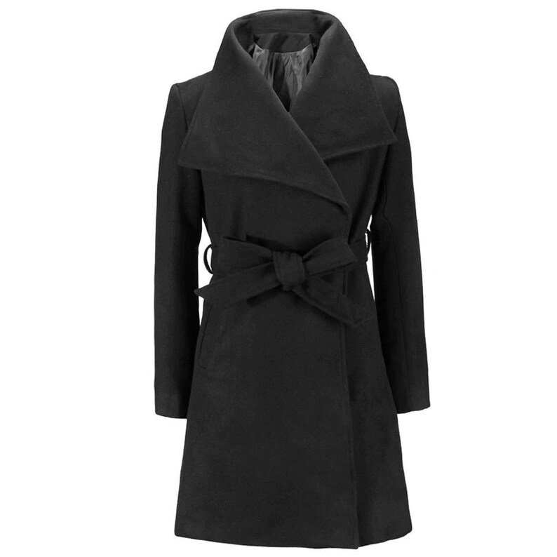 Long Wool Coat Women Lapel Trench Long Sleeve Cardigan Long | Etsy