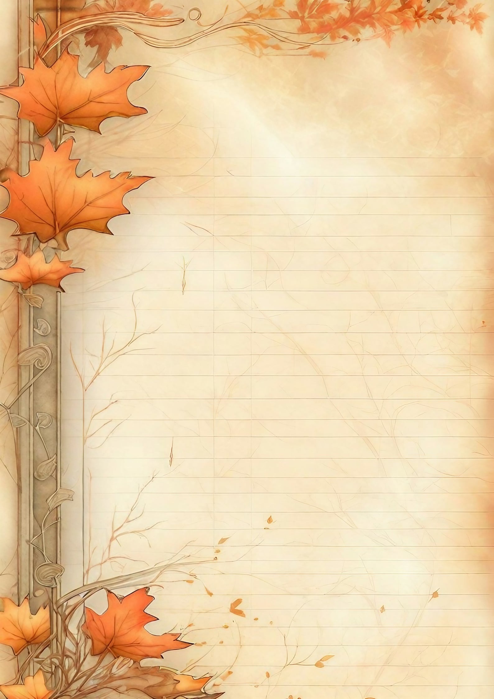 Autumn Leaves Junk Journal, Fall Junk Journal Pages, Autumn Basic Pages ...