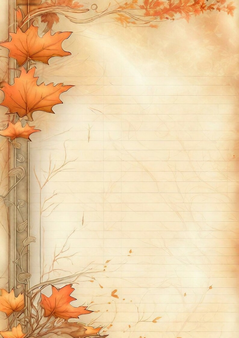 Autumn Leaves Junk Journal, Fall Junk Journal Pages, Autumn Basic Pages ...