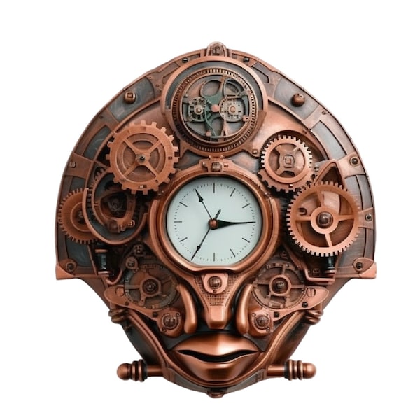 Steampunk Clock Clipart  Instant Download Digital Transparent PNG Images  Fantasy Illustrations for Scrapbooking and Crafting Commercial Use