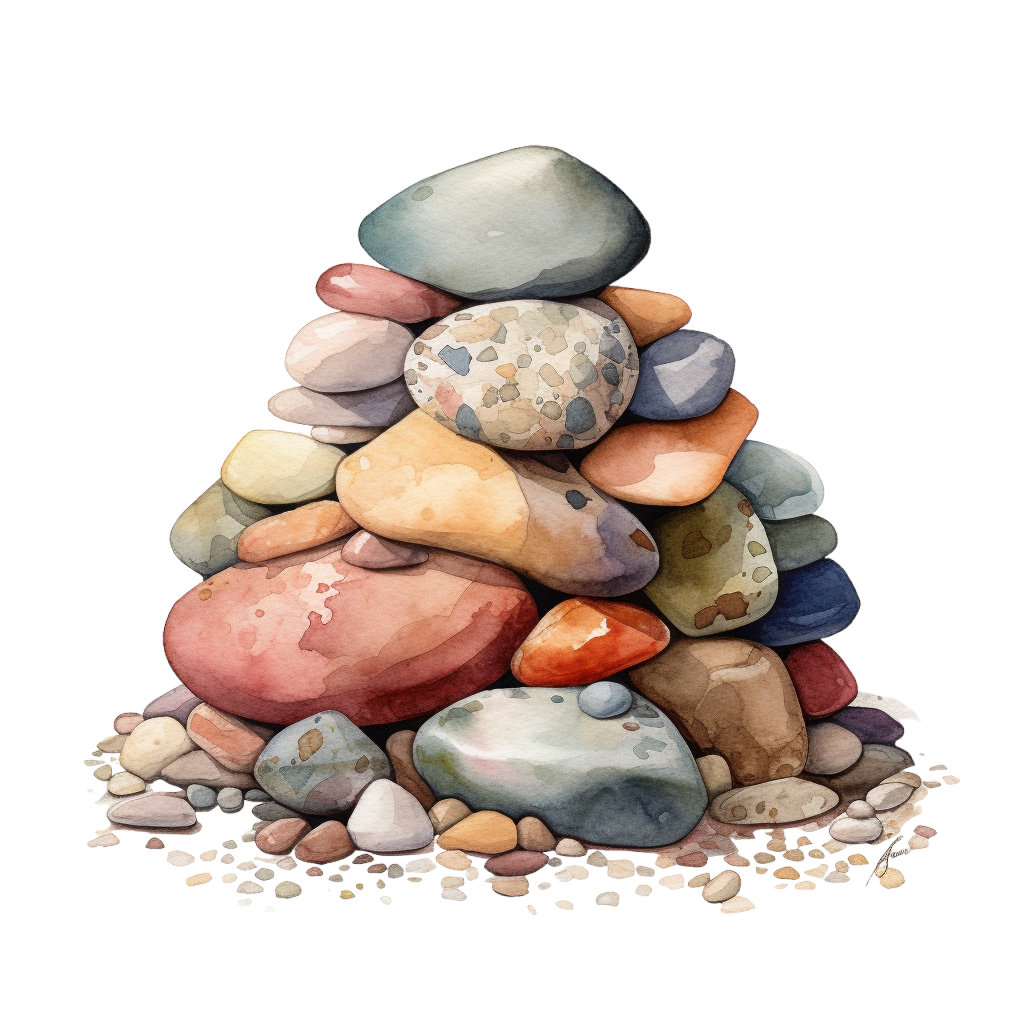 Beach Pebbles Clipart - 10 PNG Images, Digital Download, Commercial Use ...
