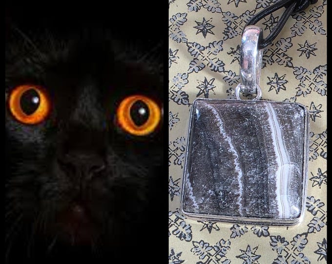 Female Black Cat "Lolga" Spirit Companion, Spirit Vessel Necklace, Tier 1