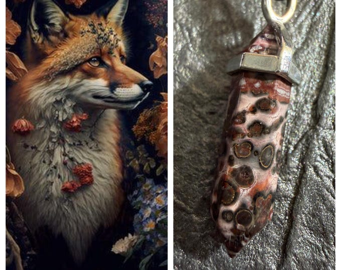 Female Kitsune "Zarla" Spirit Companion, Spirit Vessel Necklace, Tier 1