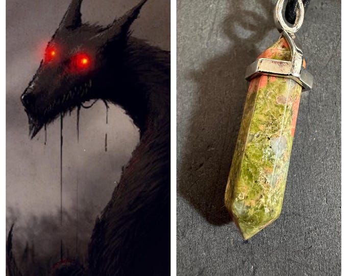 Female Hellhound "Mariella" Spirit Companion, Spirit Vessel Necklace, Tier 1