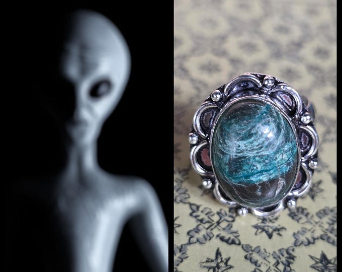 Alien Gray "Xumrivtic" (zumm-riv-tic) Living Entity Companion, Spirit Vessel Ring, Tier 3
