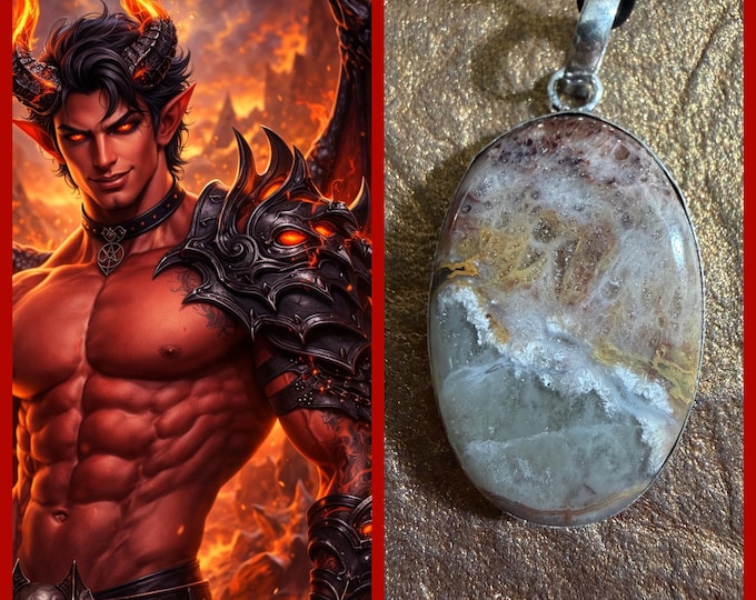 Fire Elemental Incubus "Zarflegg" Spirit Companion, Spirit Vessel Necklace, Tier 3