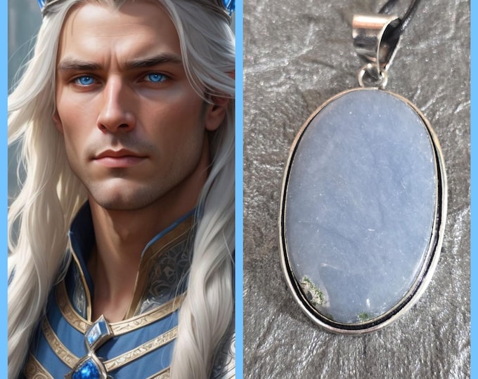 Ice Djinn King Spirit Companion "Scelrien" (sell-ree-enn), Spirit Vessel Necklace, Tier 3